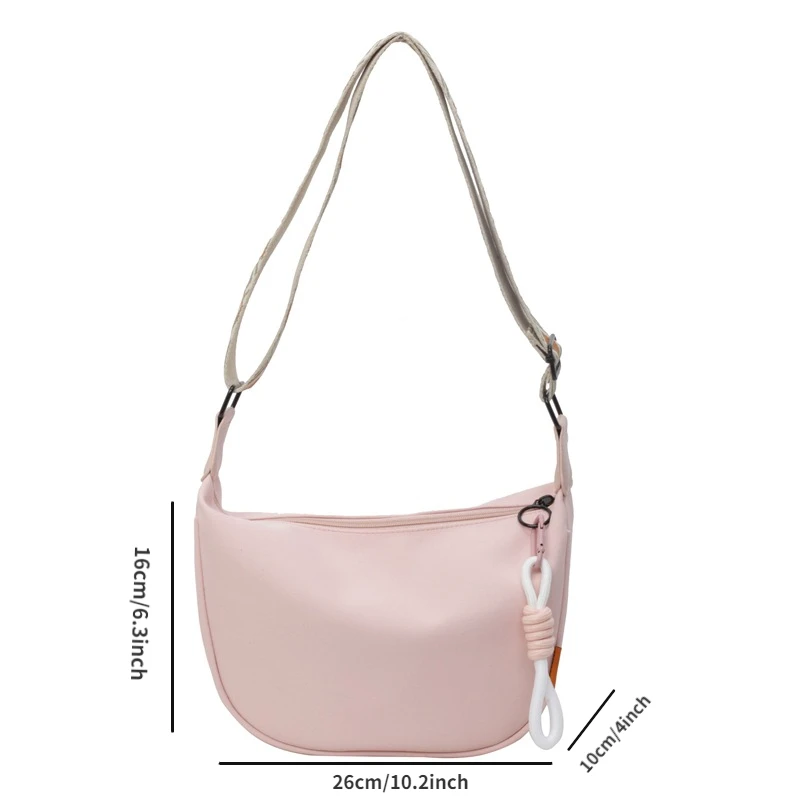 Bolsa Hobo Versátil para Mulheres, Bolsa Crossbody Única, Bolsa de Ombro, Banda Larga Esportiva Elegante, Lazer