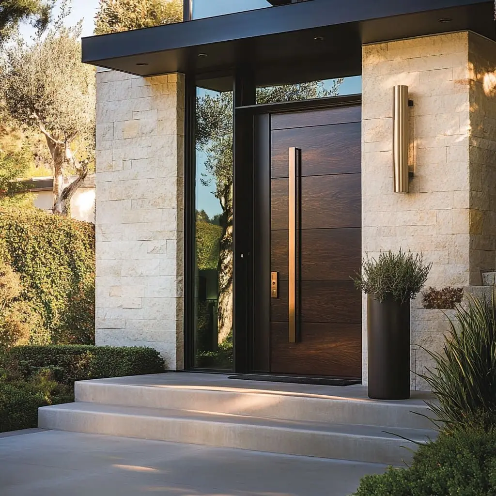 

Luxurious Modern Design Main Front Entrance Door for Villa Apartment Entrance Durable Aluminum Armored Pivot Door for Exterior