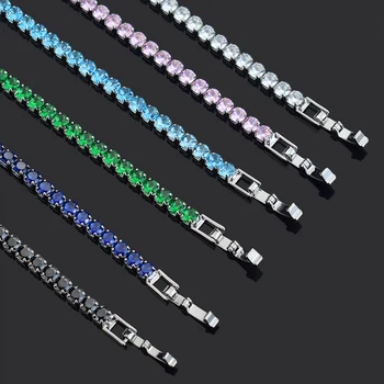 4mm Micro-inlaid Zircon Tennis Bracelet for Women 2025 New Men Bracelet Homme Jewelry…