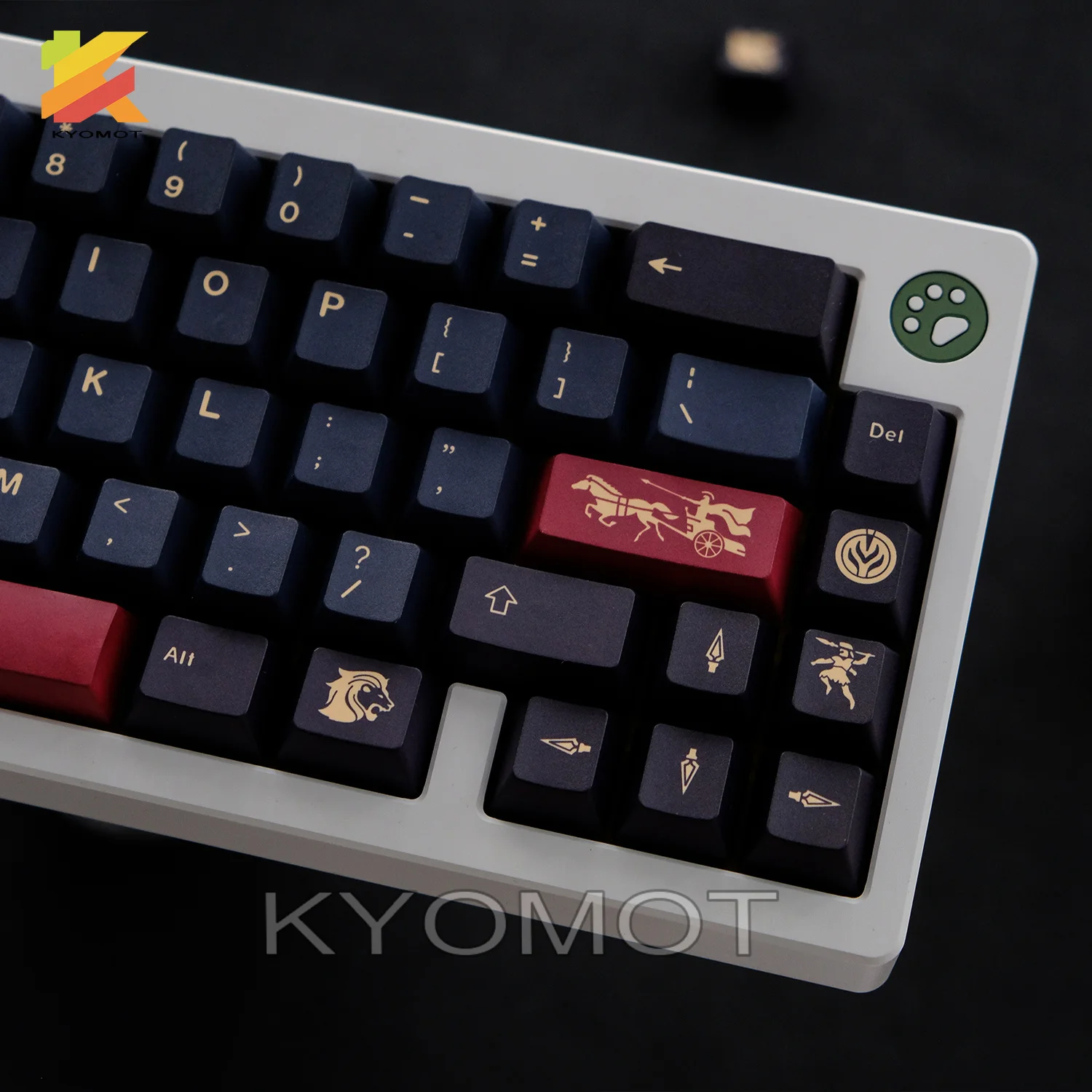 KYOMOT GMK Gladiator Keycaps Cherry Profile PBT Dye Sub 130 Keys Anime Games Keycap for MX Switch DIY Layout Mechanical Keyboard