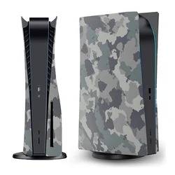 Camouflage Hard Dustproof ABS Plastic Case for PS5 Replacement Side Faceplate Frosted Shell Cover Accessories for Disc PS5