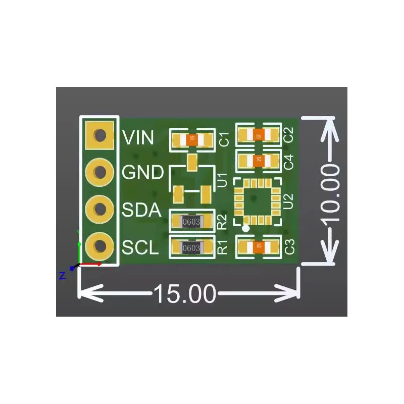 1/10 SZT. MMC5983MA Czujnik Magnetyczny Indukcja Magnetyczna Elektroniczny Kompas Moduł Geomagnetyczny Wysoka Precyzja — zdjęcie produktu 5