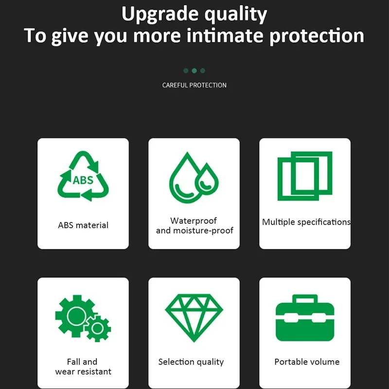 Portable Tool Box Waterproof Sealed Small Precision Instrument Parts Tool Storage Box Safety Protection Small Size Toolbox