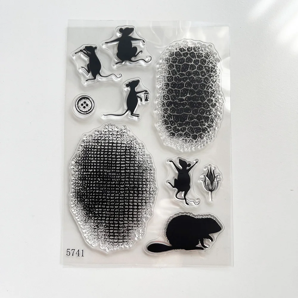 

2024 Mouse Rubber Stamps Clear Tranperant Stamps Stamp for Card Making Album Photo DIY Scrapbooking Decorative Craft Supplies