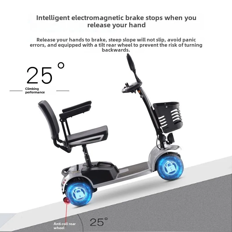 ZL elderly scooter four-wheel electric double special battery car elderly folding power