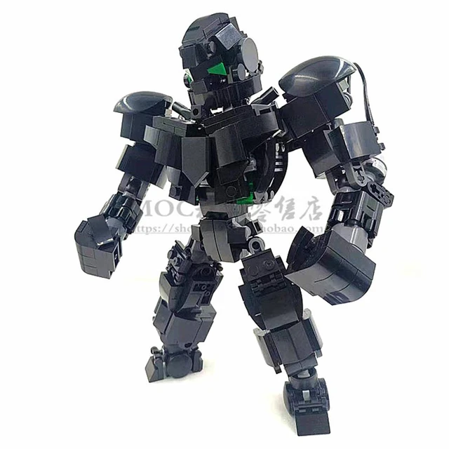 Real Steel Moc Robots Building Blocks Toy Mech Warrior Action Figure Model Toys For Children Anime Soldier Assemble Bricks Dolls