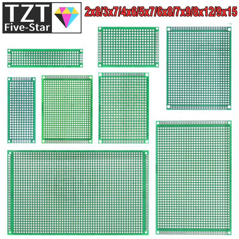 Circuit imprimé Double face universel pour Arduino, 2x8, 3x7, 4x6, 5x7, 6x8, 7x9, 8x12, 9x15