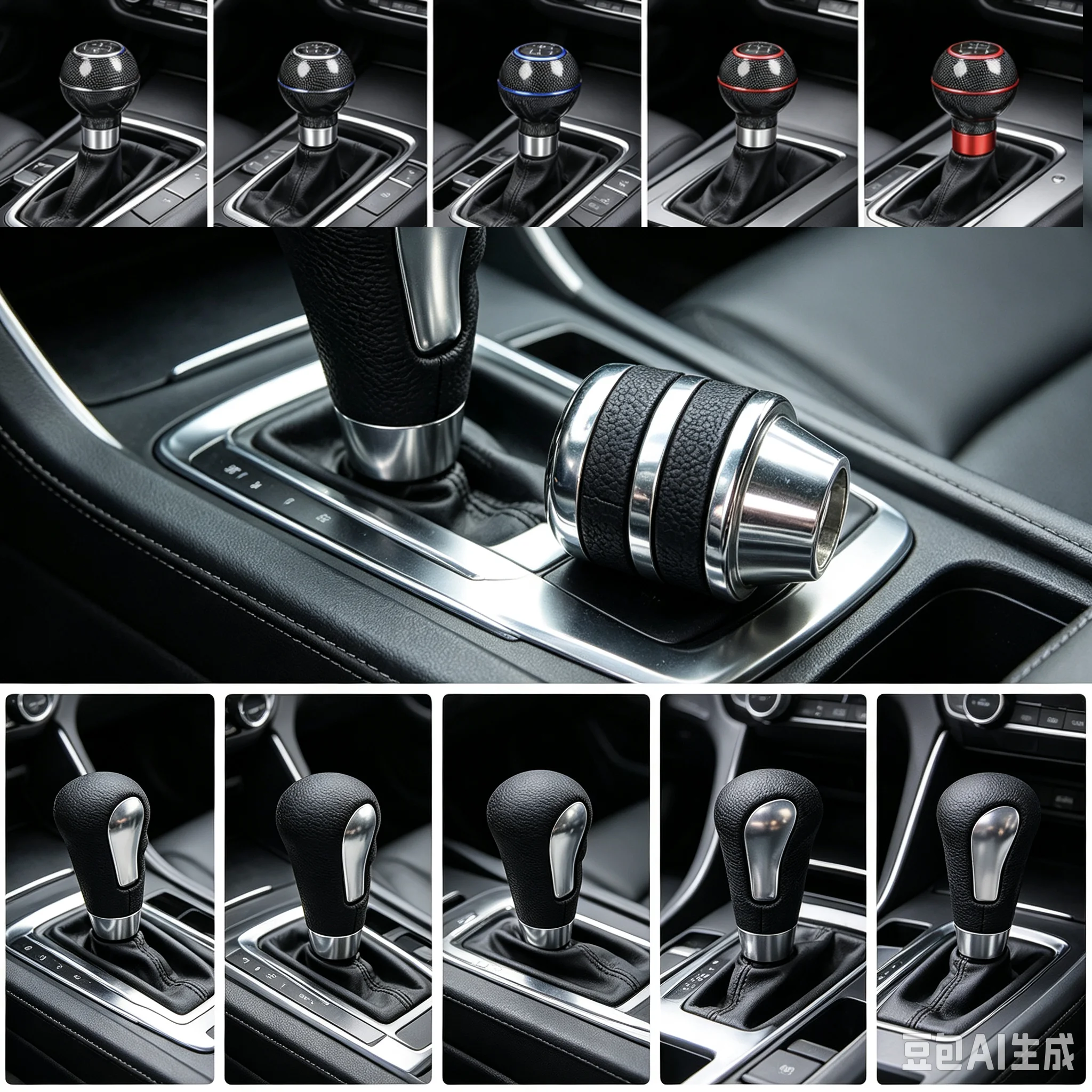 NEW Manual Car Gear Shifter Shift Lever Knob Cover Leather circular gear lever