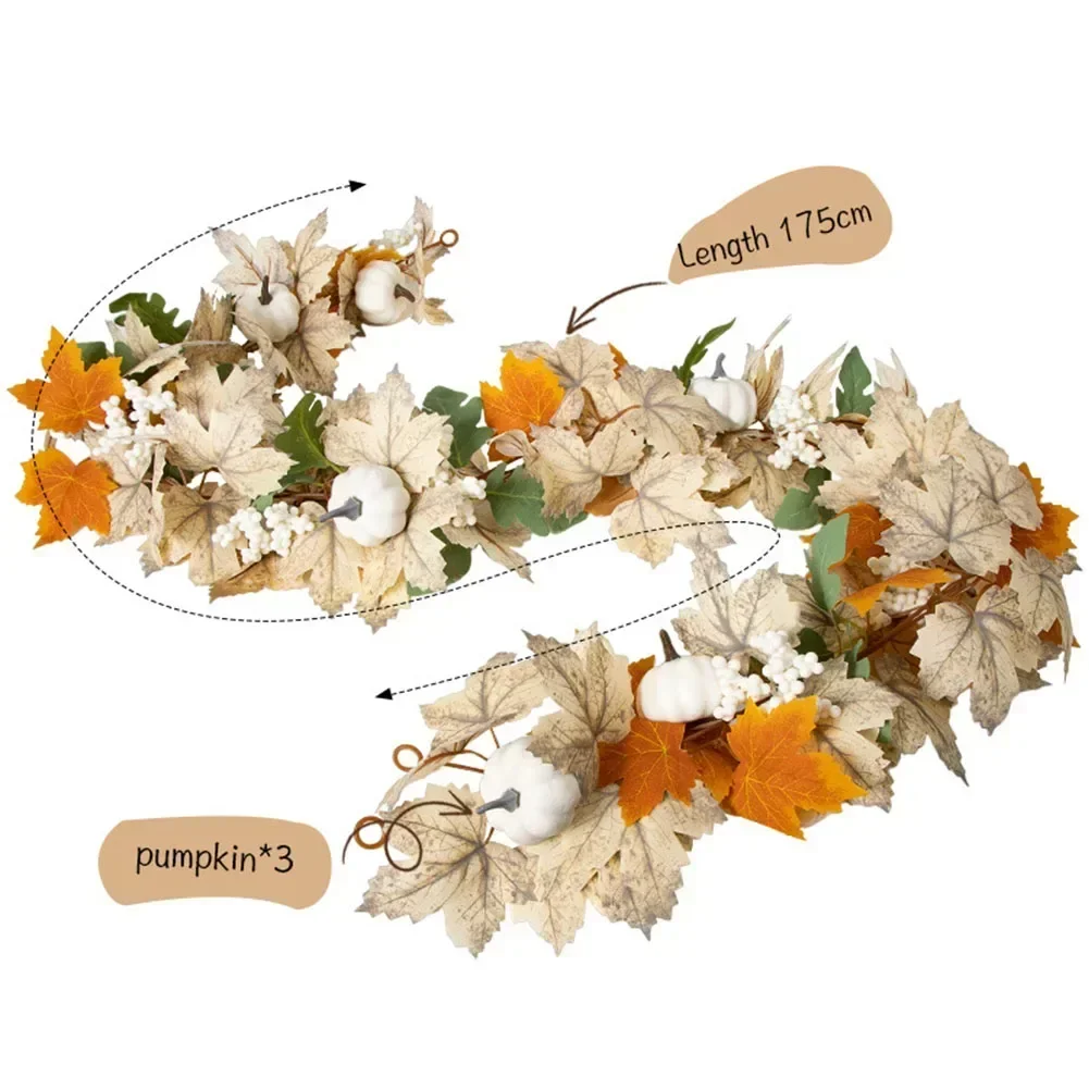 Continuous Beauty Artificial Fall Leaves Home Decoration Vine Easy Maintenance Environmentally Friendly High-quality Material