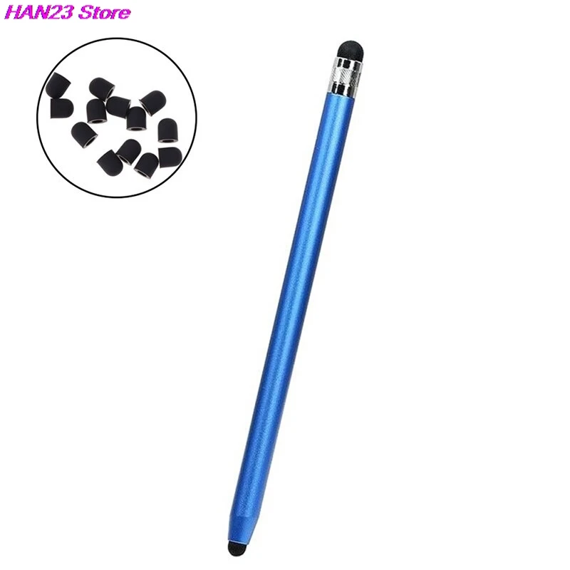 High Quality 1PC Universal Pencil Double Silicon Head Touch Capacitive Screen Stylus Caneta Capacitive Pen For Tablet Smartphone