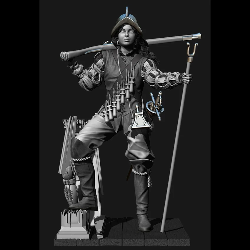 Resin soldier   1/18 90MM ANCIENT FANTASY WOMAN STAND  Model Unassambled Unpainted  Figure Building Kit