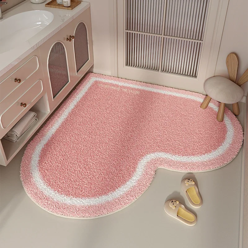 Heart Shape Carpets for Living Room Dopamine Color Bedroom Decor Carpet Thick Plush Lounge Floor Mat Fluffy Soft Cloakroom Rug