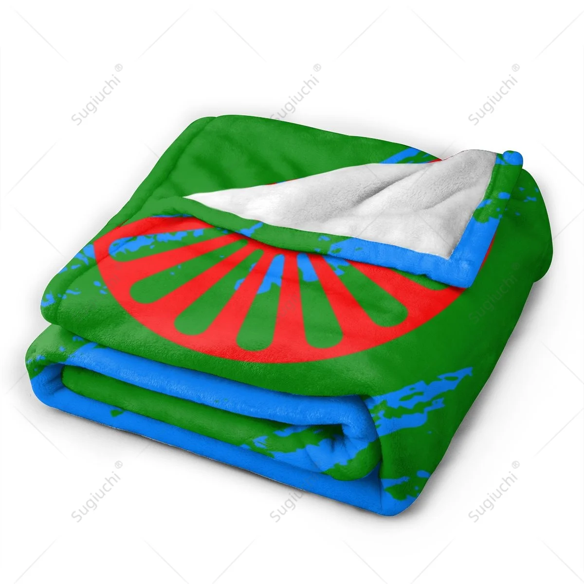 Blanket Rom Gypsy Flag Of The Romani Color Flannel Multifunction Camping Sofa Cover Keep Warm