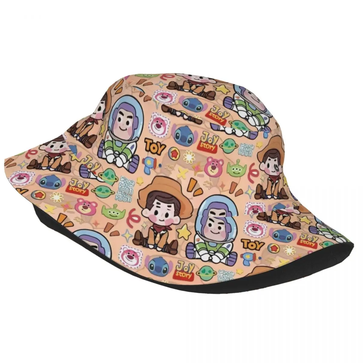 Unique Toy Story Woody And Buzz Bucket Hat For Girl Lightweight Fisherman Hat Cap Travel Headwear