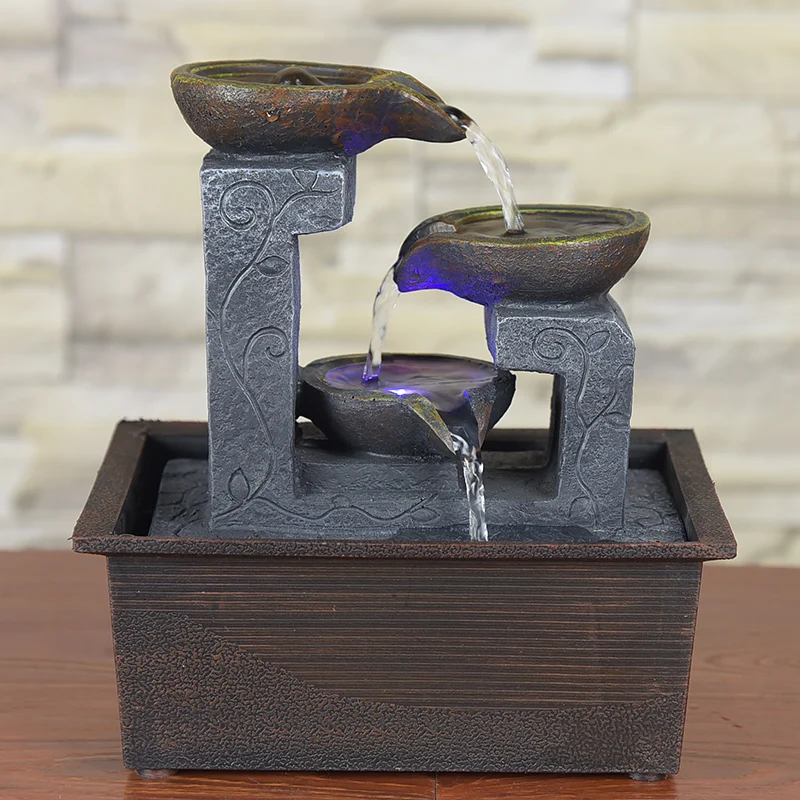 Zen Meditation Peaceful Water Sound Desktop Fountain Lucky Feng Shui Ball Office Ornament Company Opening Wealth Mascot