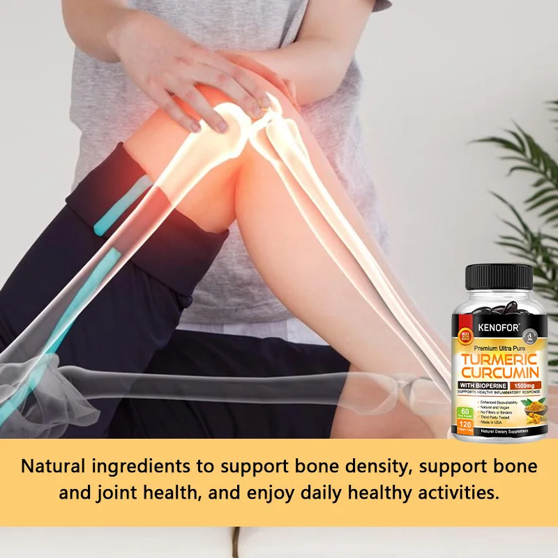 Organic Turmeric Curcumin - Highly Absorbable Supplement To Support Joint and Bone Marrow Health, 120 Capsules, Non-GMO
