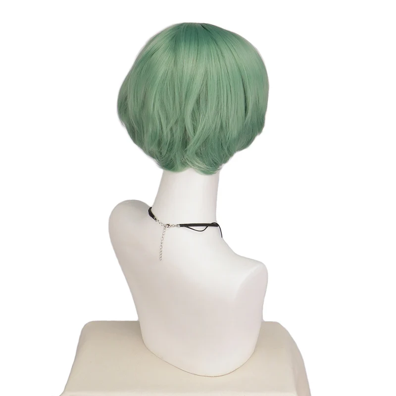 Nuovo Anime K-pop Demone Saja Ragazzi Parrucca Cosplay per bambini Uomo Verde Capelli corti Parrucche sintetiche resistenti al calore Carnevale di Halloween Prop
