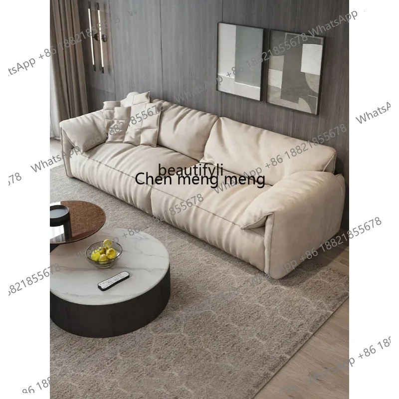 lhy 26 new LBX Technology Fabric Sofa, Nordic Italian Light Luxury, Modern Minimalistic, Double Three Living Room, Small Apartme