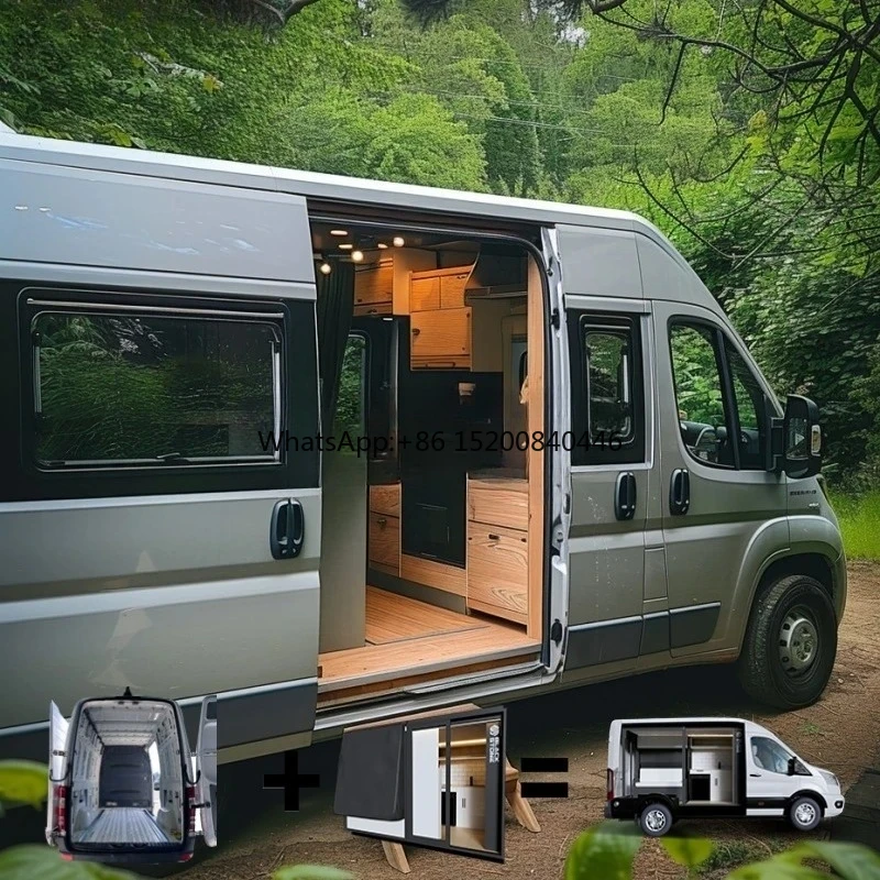 Camp Box for Campervan Interior Kit Layout with Shower Partitions Rv caravan Shelf  Quick and Easy Installation