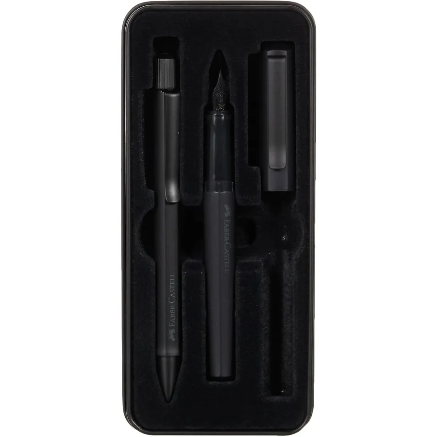 

Hexo 140579 Gift Set Black with Fountain Pen M and Ballpoint Pen B for Professional Writing and Elegant Gifting Premium Quality