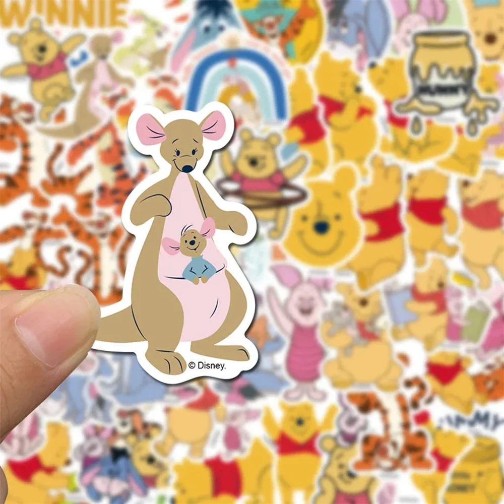 10/30/50pcs Disney Cartoon Winnie The Pooh Stickers Pooh Bear Piglet Sticker for Luggage Laptop Waterproof Decals Kids Toy Gift