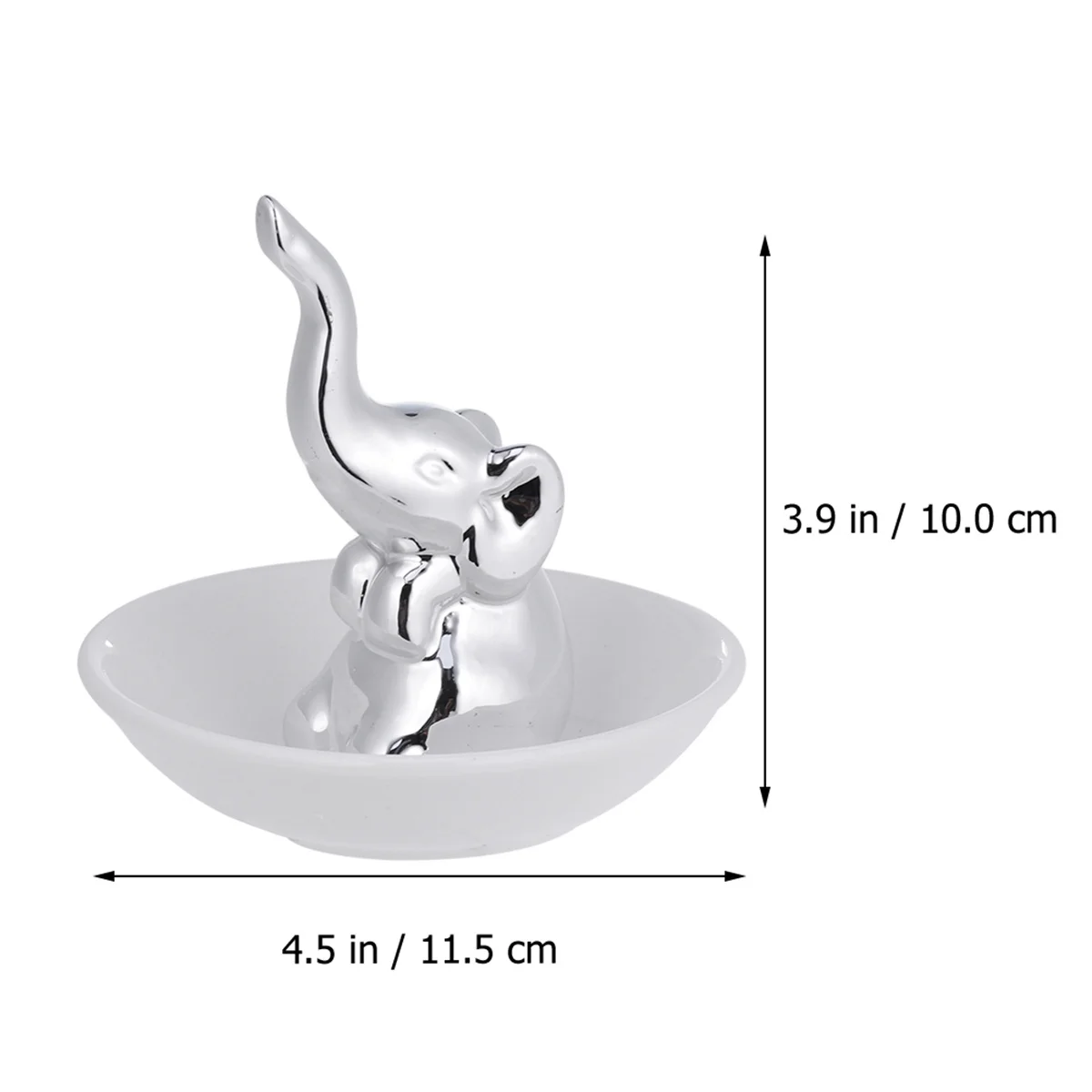 Ceramic Elephant Jewelry Plate Practical Organizer for Rings Earrings Bracelets Necklaces Jewelry Storage Tray Display