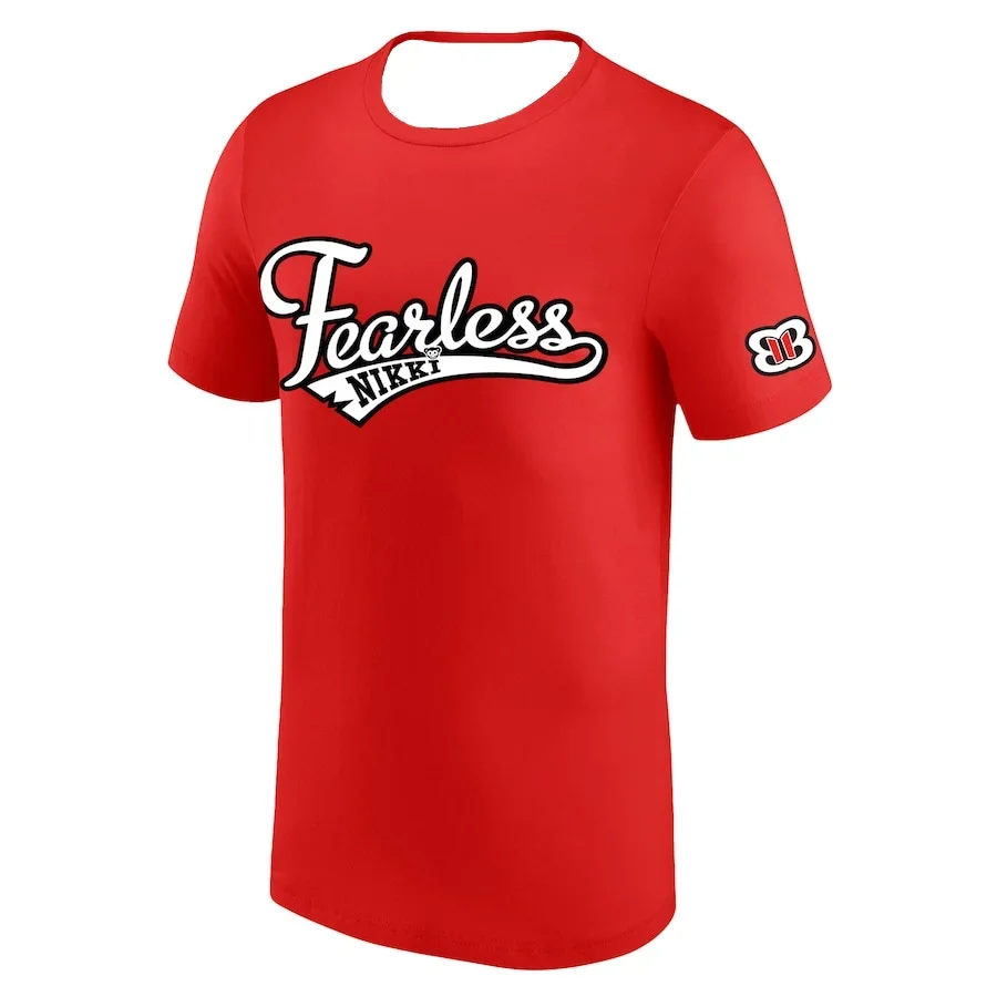 Men's Summer Clothes Nikki Bella Fearless T-Shirt Fighting T-shirt Quick-drying Absorb Sweat Tee Top Moto