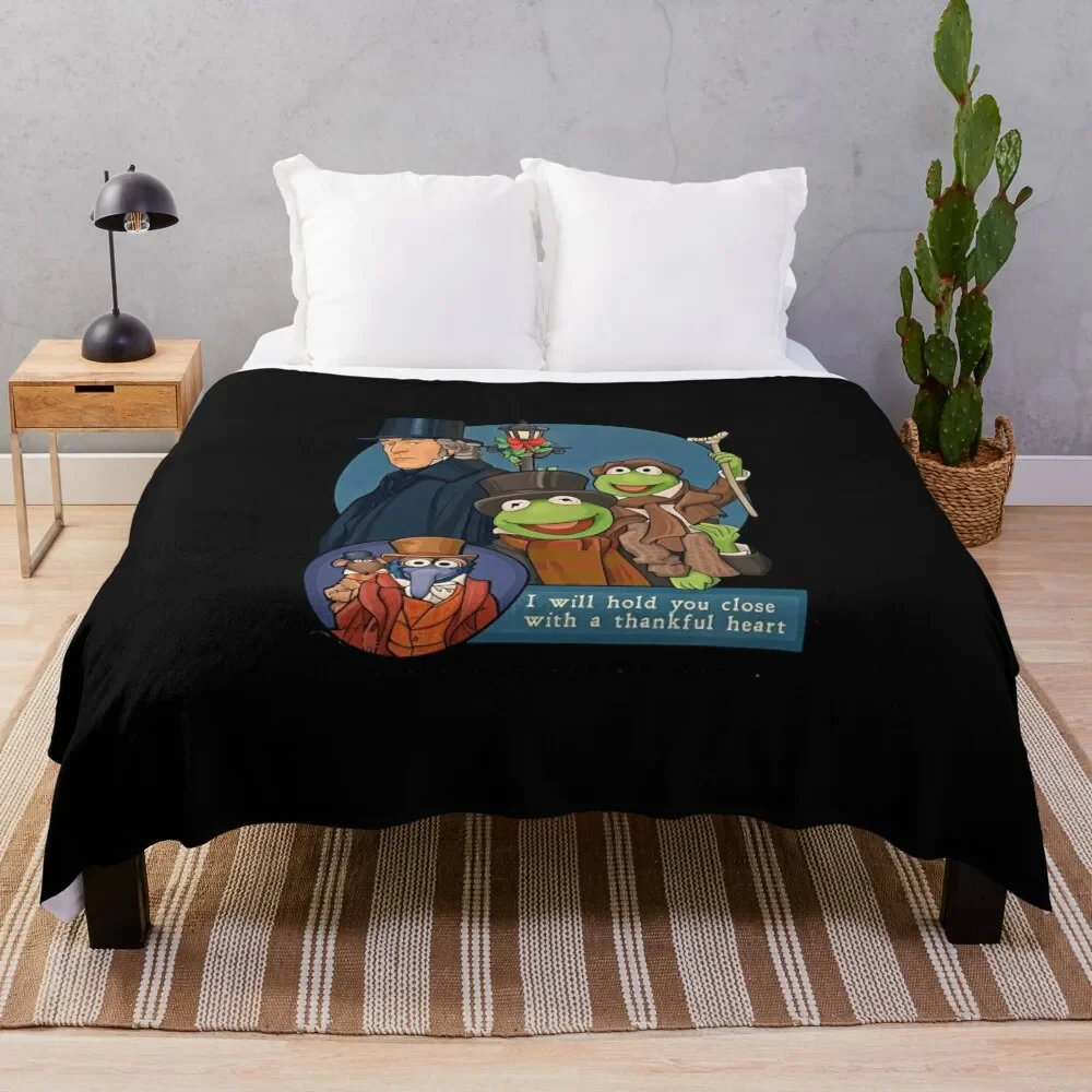 

I will hold you close with a thankful heart - Muppet Christmas Carol Throw Blanket Large bed plaid Blankets