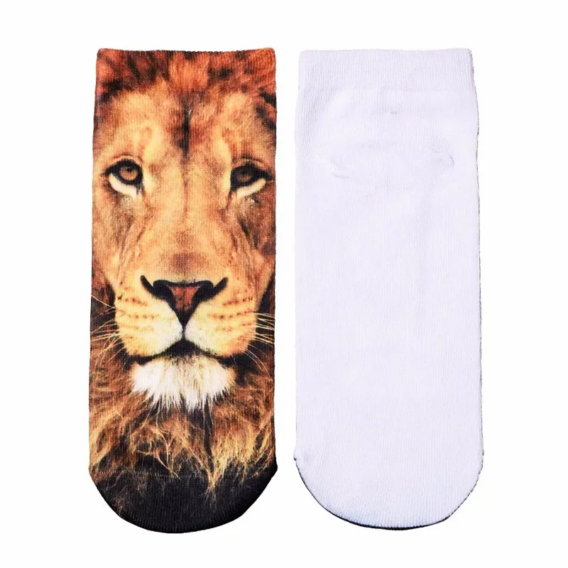 Colorful Women\'s Novelty Socks 3D Print Cat Dog Lion Candy Meat