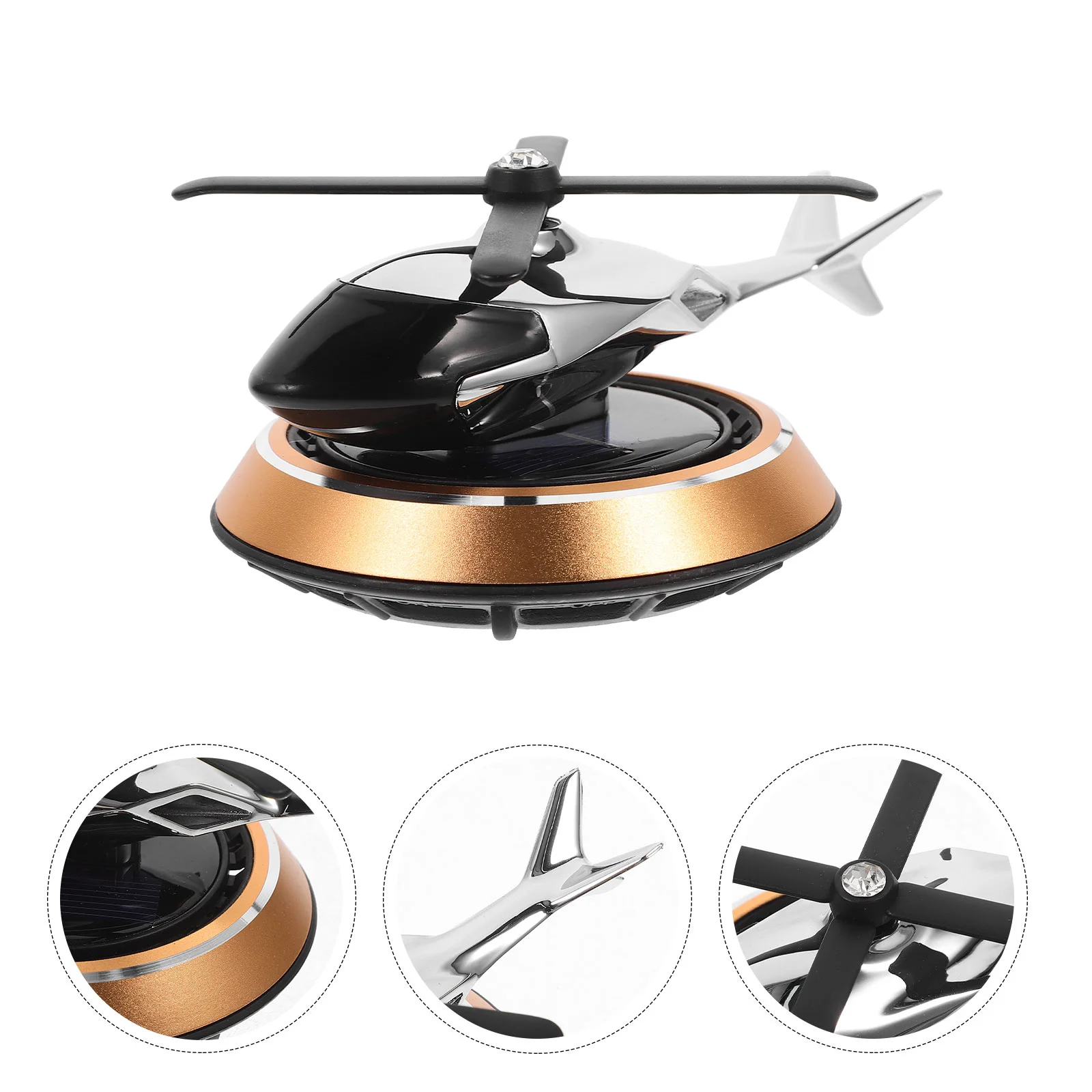 

Car Perfume Air Freshener Solar Aircraft Ornaments Essential Oils Diffuser Helicopter Decor