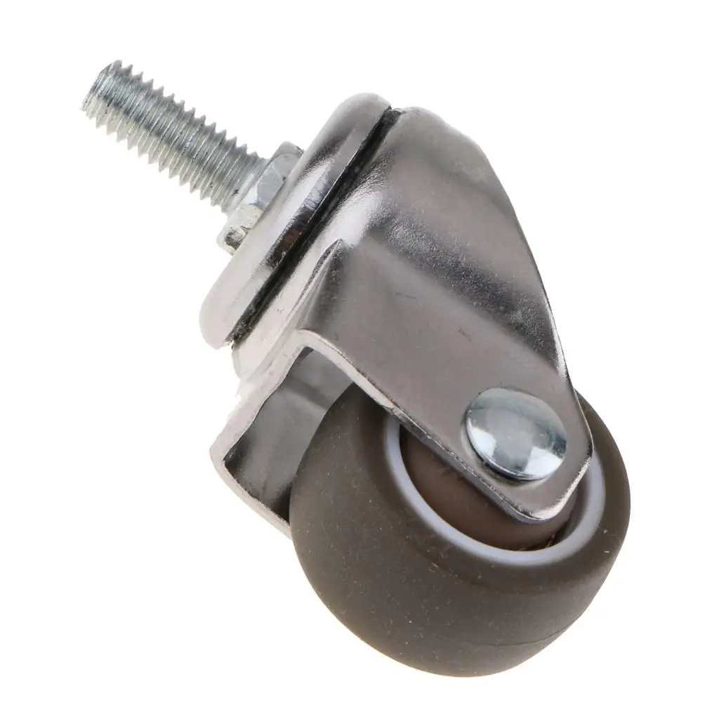 Rubber Castor Wheel Silent Bearing for Flight Case Dolly Display Equipment Hospital Trolley Movement
