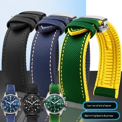 20mm 21mm 22mm 23mm Canvas Nylon+Rubber Watchbands For Each Brand Diving Watches for iwc Tudor Longines watch Men and women