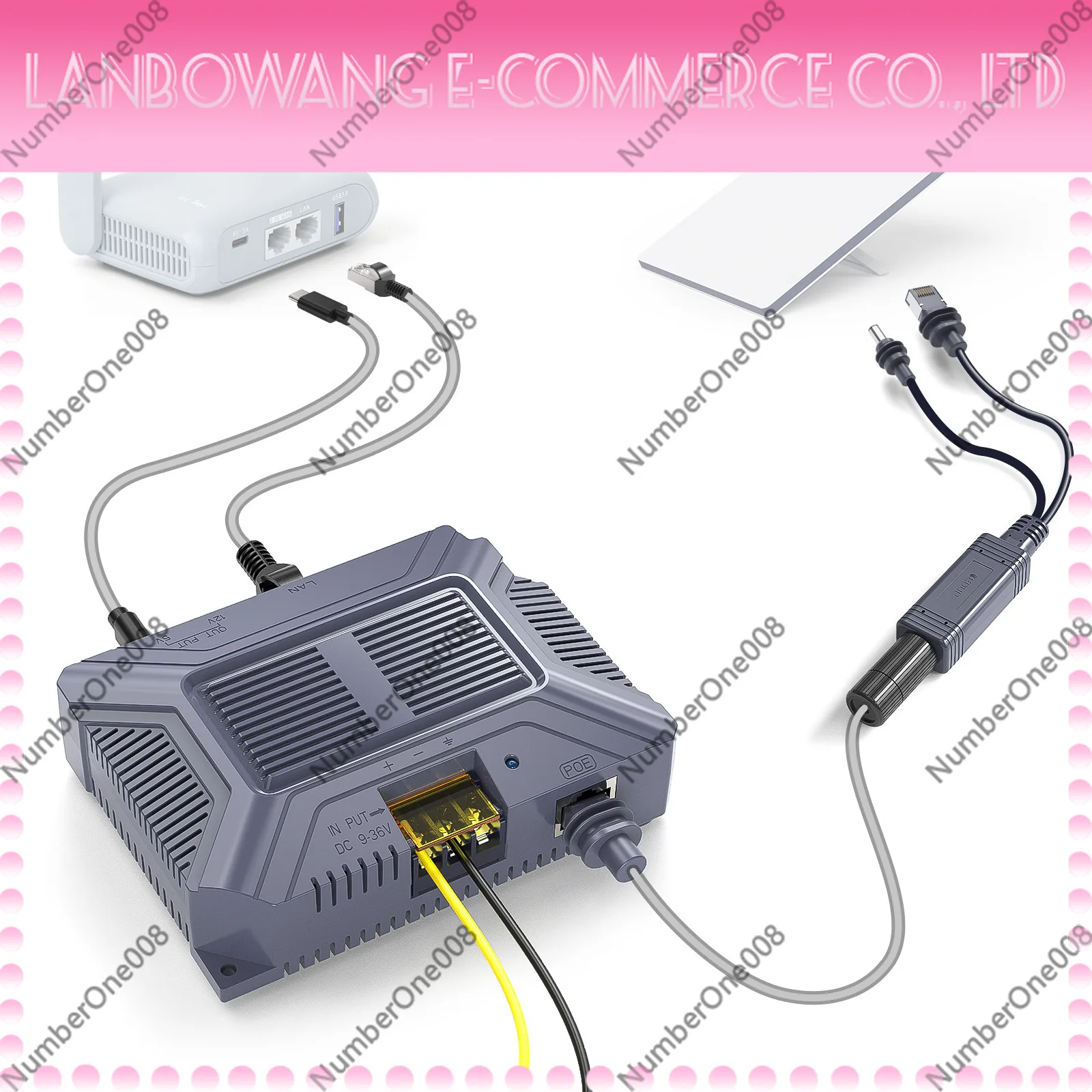 EP-SK0091 Mini PoE Splitter 150W 5 in 1 Boost Converter for IP Camera