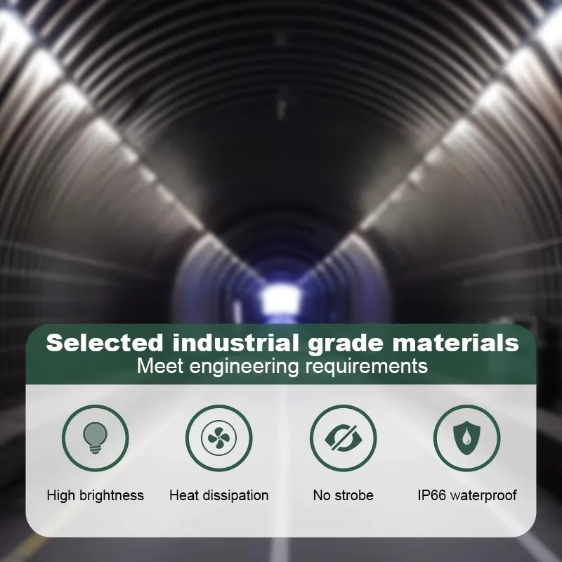 100 Watt Strip Light Emitting Diode Tunnel Light, 130 mm/W Linear Floodlight Aluminum Body IP65 Grade