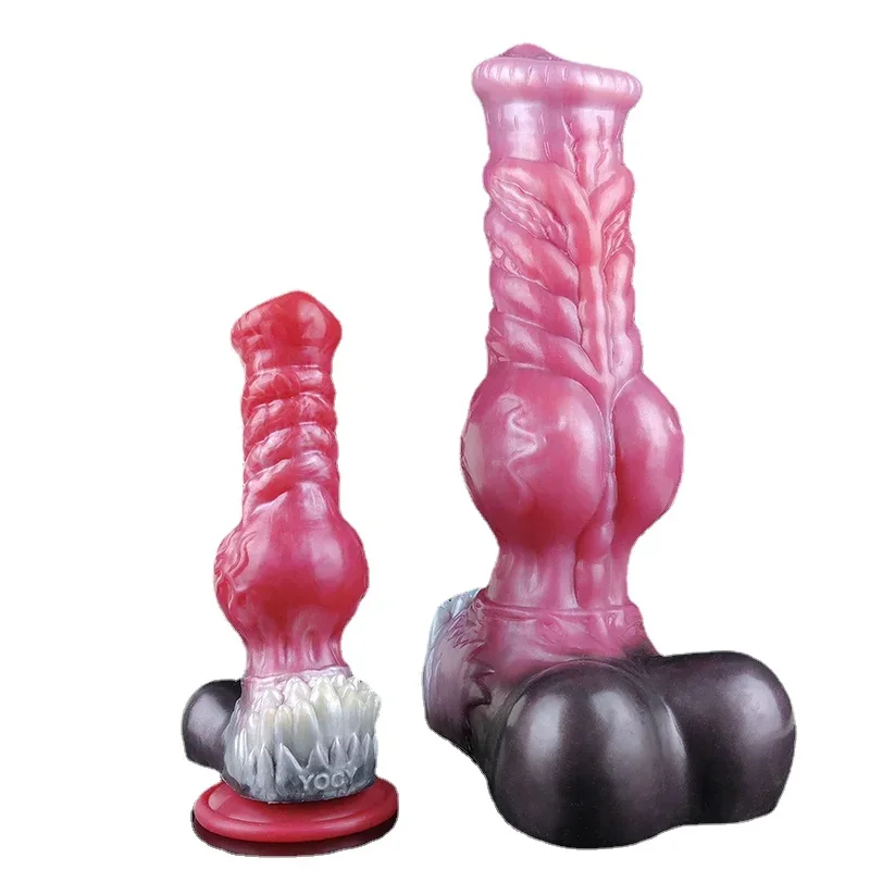 

2023 Giant Wolf Dildo 9.5cm Thick Knot Dog Penis Big Cock Anal Sex Toy For Women Men Butt Expansion Masturbator With Sucker
