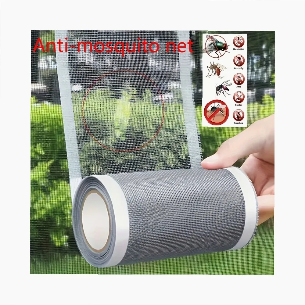 Repair Tape for Window Screen Mesh, Self-Adhesive Plastic Patch for Tear Hole Fix, Mosquito Net Repair Sticker