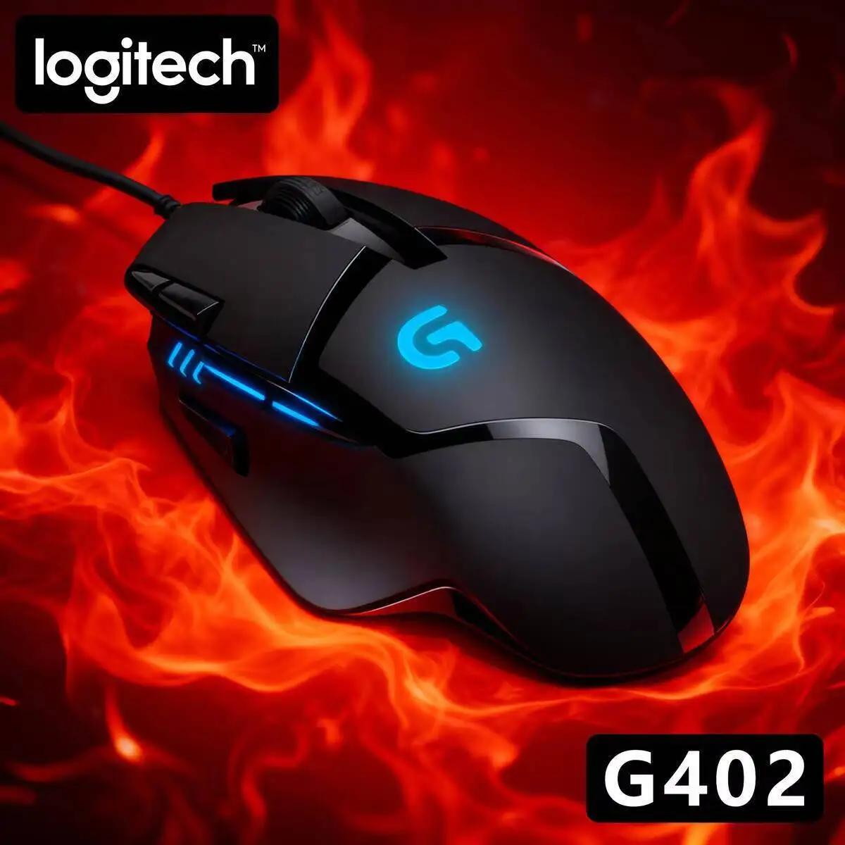 

Logitech G402 Wired Gaming Mouse – 500 IPS Fusion Engine, 4000 DPI, 8 Programmable Buttons, 1ms Response for FPS/MOBA Gamers