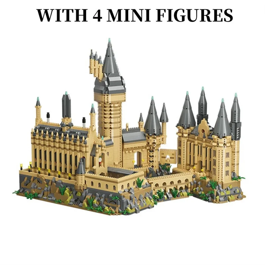 

Light Up Magic Castle Micro Blocks Street View Architecture Creative MOC Educational Building Toy Back to School Gift Adult Kids