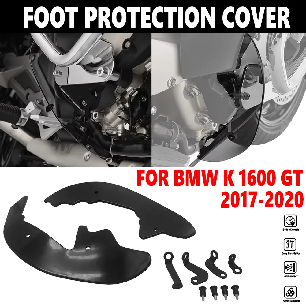 NEW For BMW K1600GT 2017-2020 K1600GT K1600GTL Motorcycle Accessory Splash Brake Shift Shield Revised Foot Protector GuardBlack