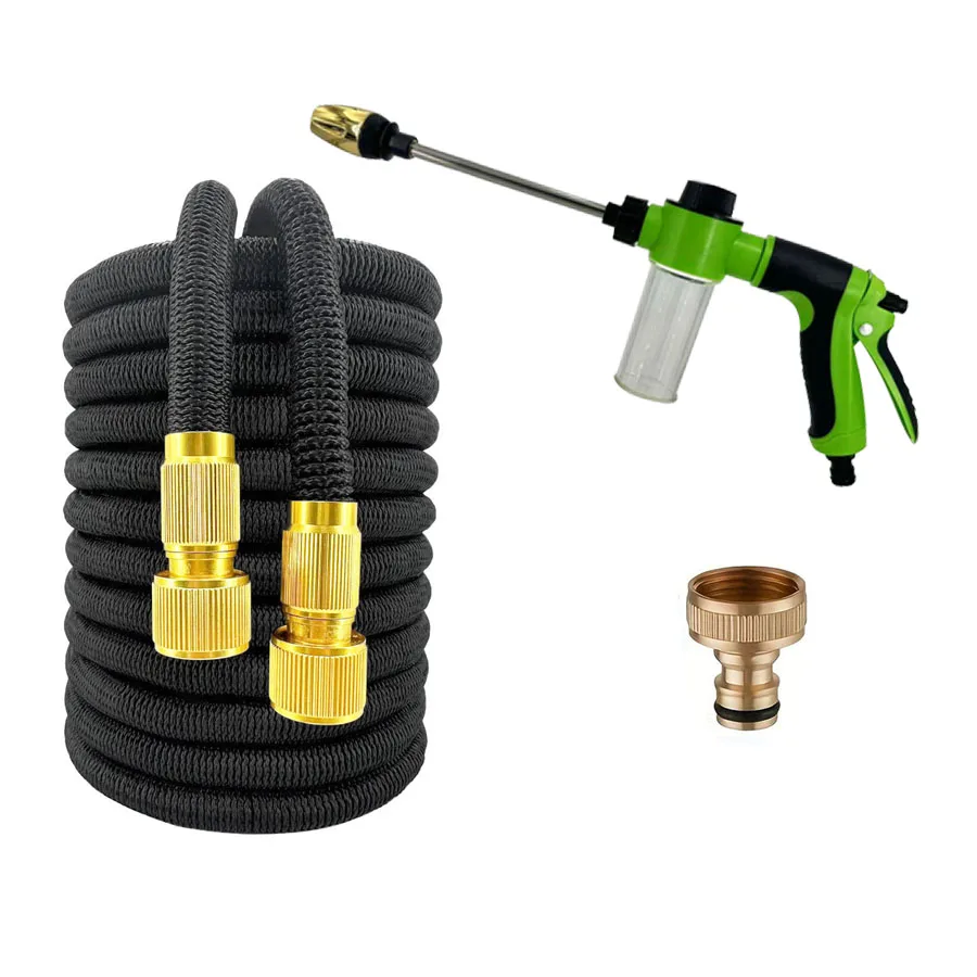 

Прочный гибкий расширяемый садовый шланг, насадка высокого давления, пистолет для чистки, шланг для мойки автомобилей, высококачественный садовый шланг