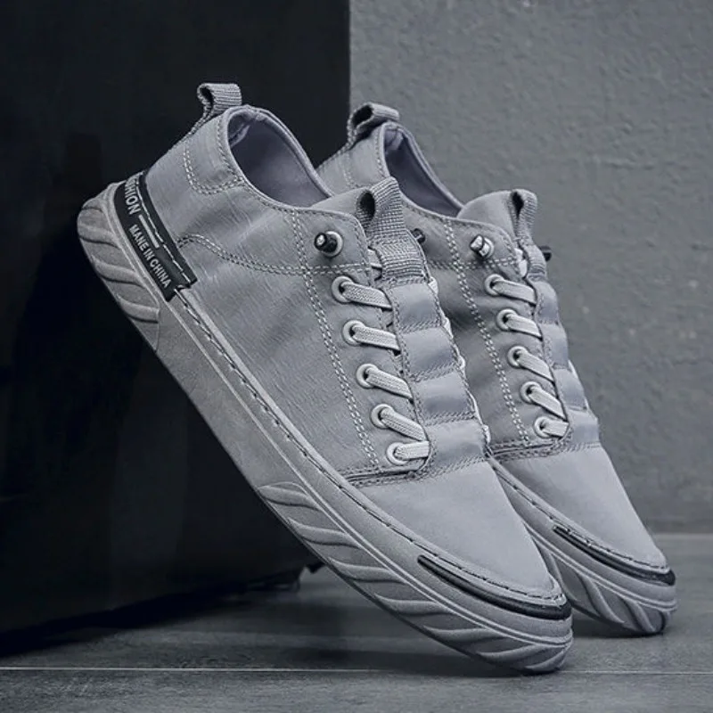 Lightweight Men's Vulcanize Shoes Spring Autumn Sneakers Male Black Canvas Legitimate Classic Original Designer Luxury Sale Work