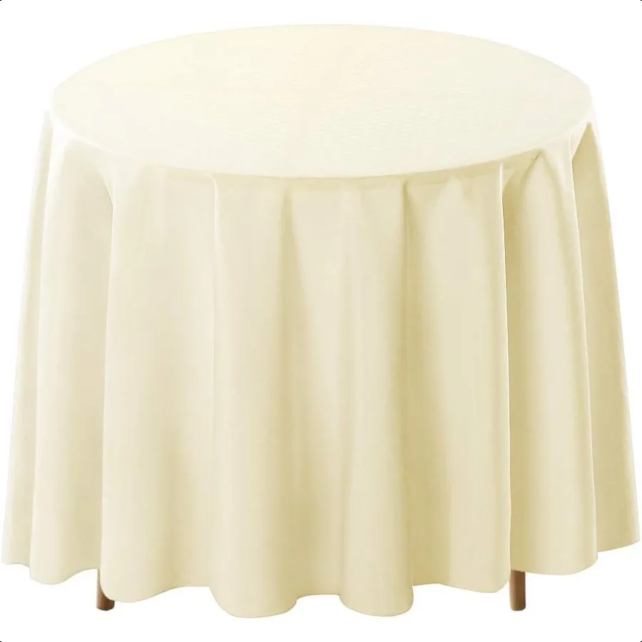 

Ivory Tablecloth for Round Tables 90inch Round Table Cloths for Weddings Banquets or Restaurants