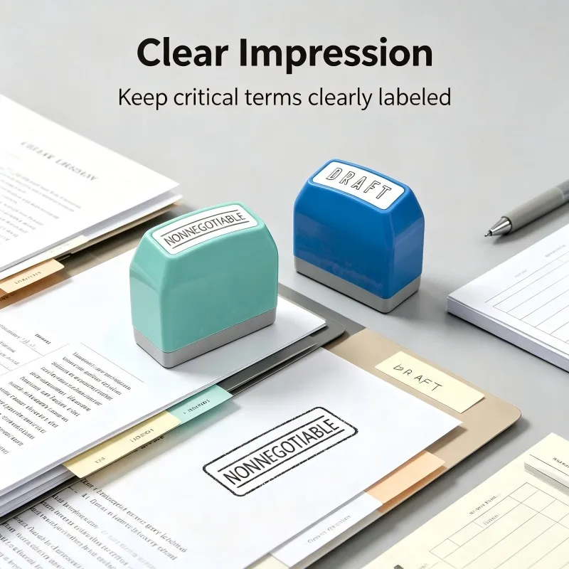 2-piece set of AFT portable self oiled felt seals, pocket size not yet marked with documents, suitable for mobile office workers