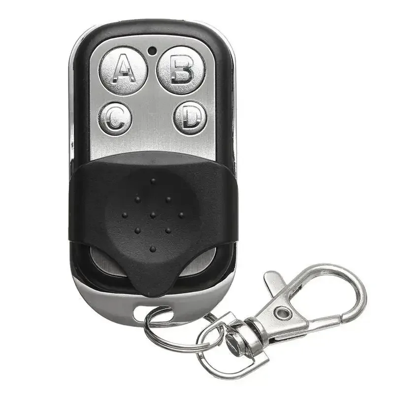 Universal 433MHz Metal Remote Control with 4 Buttons (ABCD), Smart Transmitter for Garage Door Opener & Lock Control