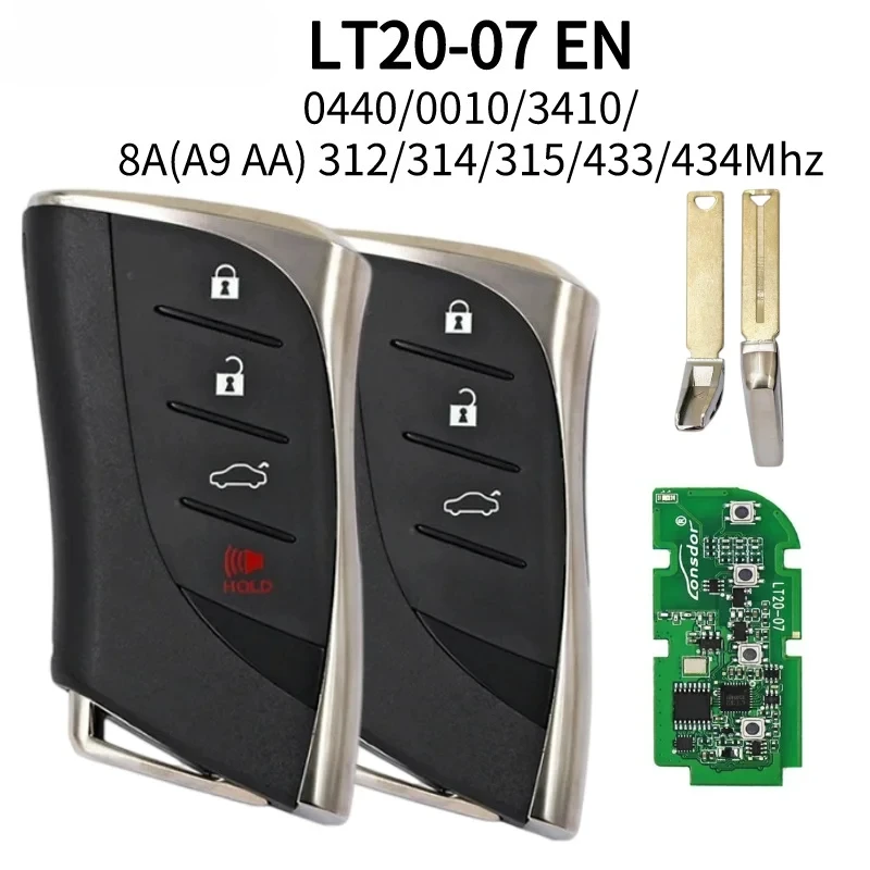 

Умный дистанционный ключ LT20-07EN 312/314,3 МГц 433,58/434,42 МГц 8A AA A9 BA чип для Lexus RX ES300h ES200 LS500 LS500H 0440