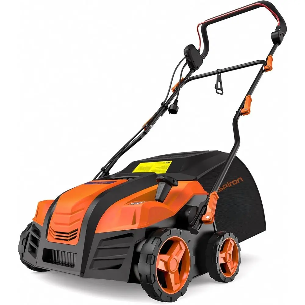 

16” Artiicial Tur Vacuum, 1800w Grass Sweeper 15 Amp Lawn Sweeper Yard Power Brush with 45L Removable Lea Collection Bag, Quick-