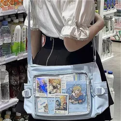 Japan Style Badge DIY Decoration Crossbody Bag New Transparent Postcard Display Shoulder Women Anime Expo Class Tote Itabag