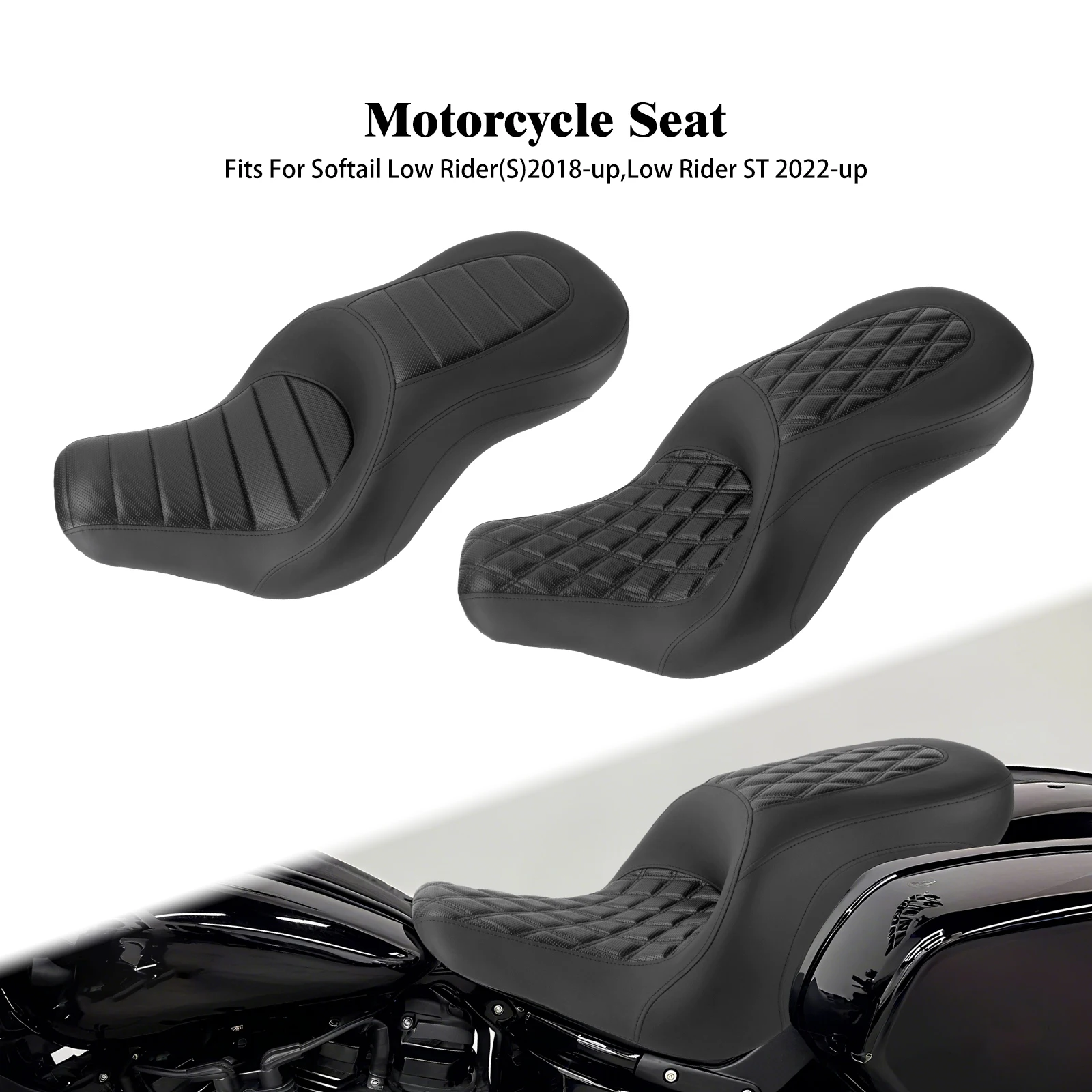 

Motorcycle Sitting Cushion Rider Passenger One-Piece Cushion Seat For Harley Softail Sport Low Rider S Low Rider ST 2018-2024