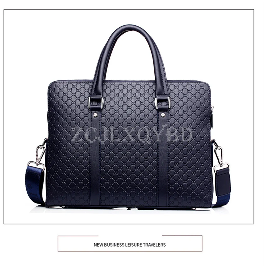 Imagem -04 - Nova Dupla Camada de Couro Masculino Maleta de Negócios Casual Bolsa de Ombro Computador Portátil Bolsa de Viagem Masculina