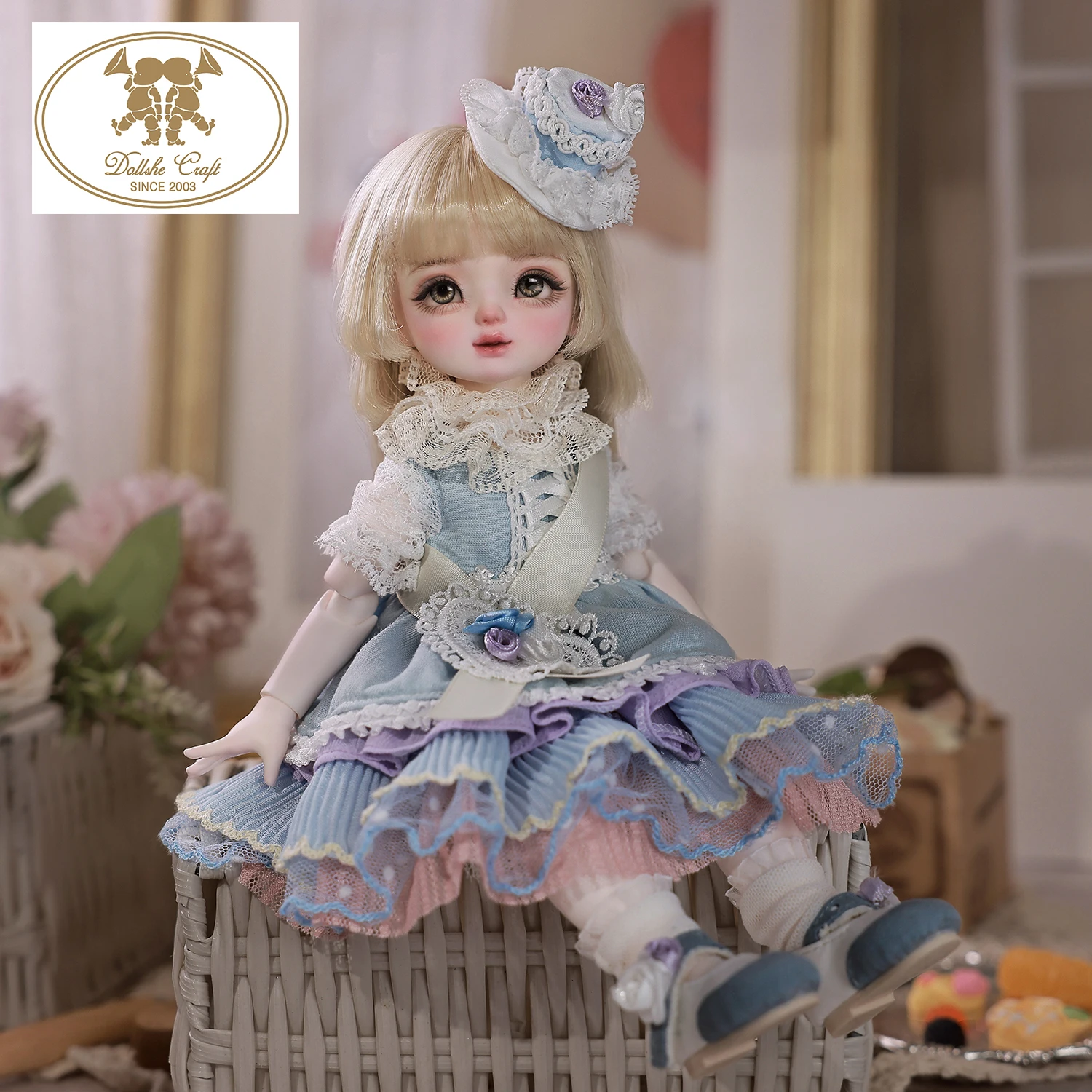 DOLLSHE CRAFT SINCE 2003 Yenny 1/6 Bjd Doll Dopamine Retro Sweet Cute Fullset Sphere Joint Bjd 30cm Bjd Fairy Anime Figures